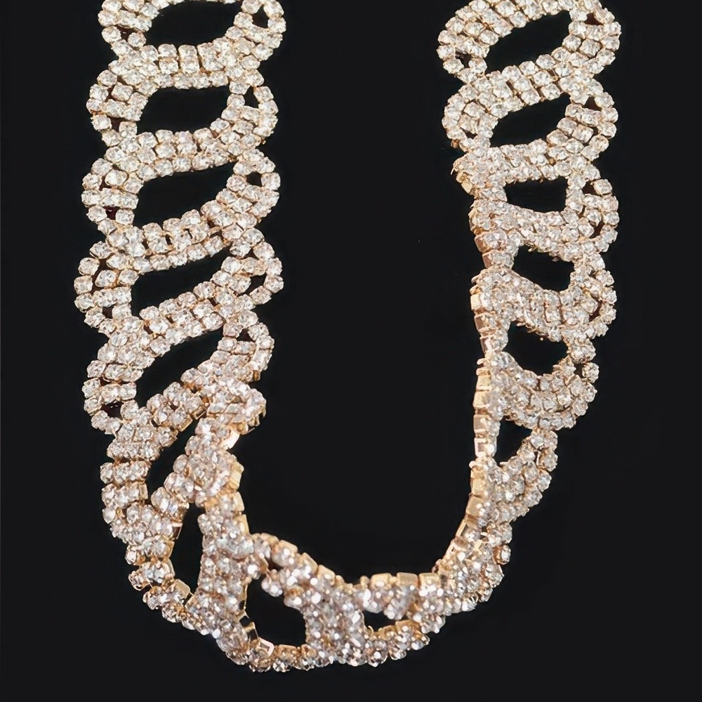 Rhinestone Chain Choker - Picture 3 of 5